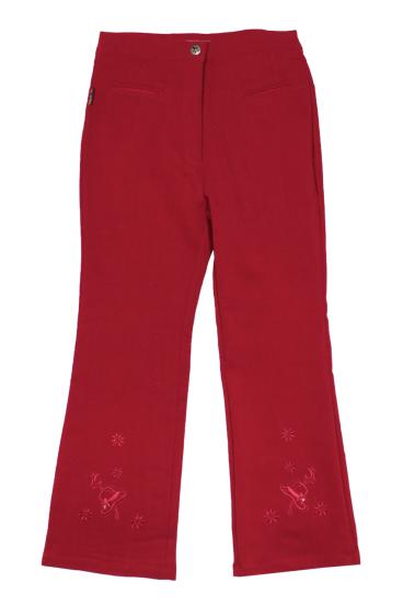 Παιδικό παντελόνι με διακοσμητικό κέντημα- Elisa, μπορντό