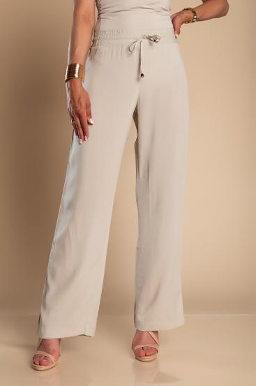 Κομψό παντελόνι με ίσιο κόψιμο Amarga, ανοιχτό γκρι