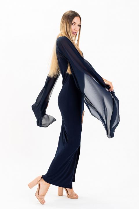Μακρύ φόρεμα ILEANA, σκούρο μπλε