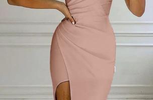 Κομψό μίνι φόρεμα Gerata, ροζ