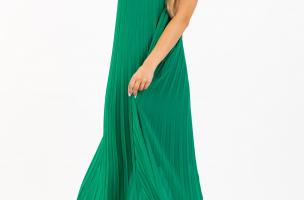 Μάξι πλισέ φόρεμα Ιdella, πράσινο