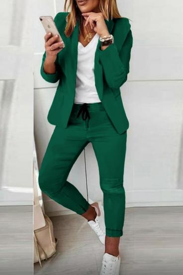 Κομψό κουστούμι Estrena σετ σακάκι-παντελόνι, ανοιχτό πράσινο
