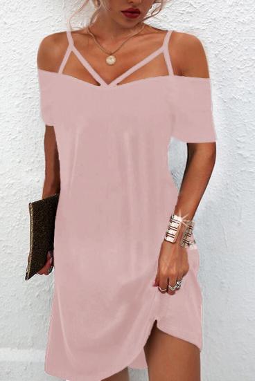 Κομψό μίνι φόρεμα Cecina, ροζ