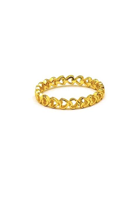Δαχτυλίδι από μίνι καρδούλες, ART1024, χρυσό χρώμα