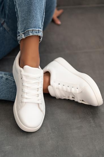 Μοντέρνα sneakers  με επίπεδη σόλα, 88071, λευκό