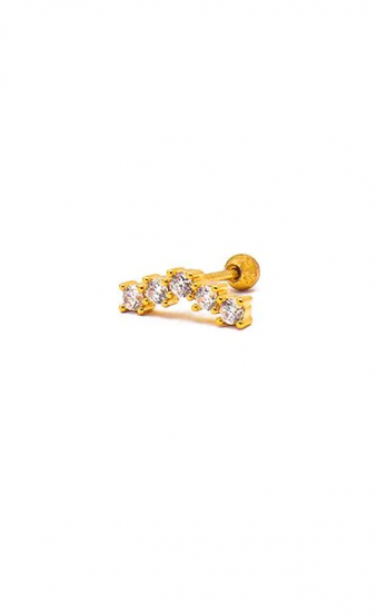 Κομψό μίνι σκουλαρίκι, ART944, χρυσό χρώμα