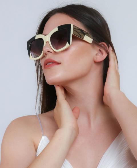 Δίχρωμα συνδυαστικά γυαλιά ηλίου, ART2175, ασπρόμαυρα