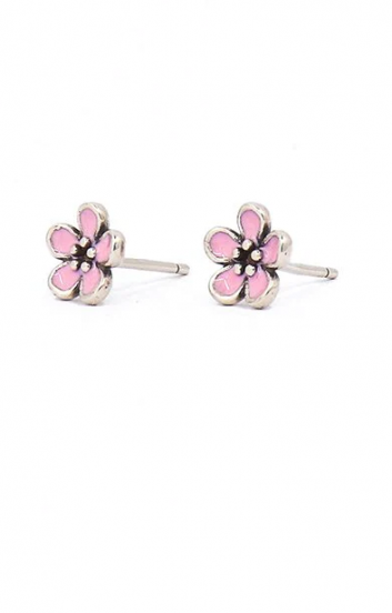 Κομψά σκουλαρίκια σε σχήμα λουλουδιού, ART862, ροζ
