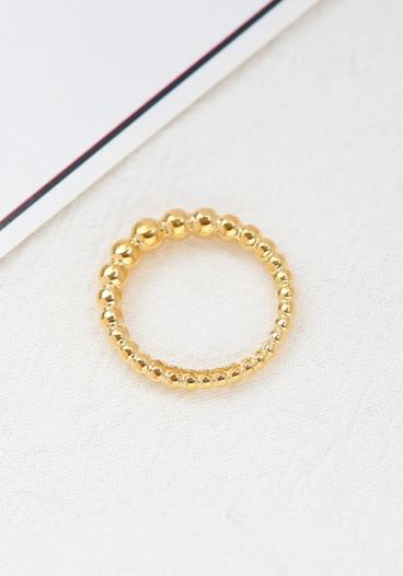 Κομψό δαχτυλίδι από πέρλες, ART2101, χρυσό χρώμα