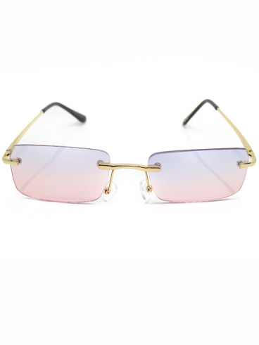 Ορθογώνια γυαλιά ηλίου χωρίς σκελετό, ART2026, ροζ