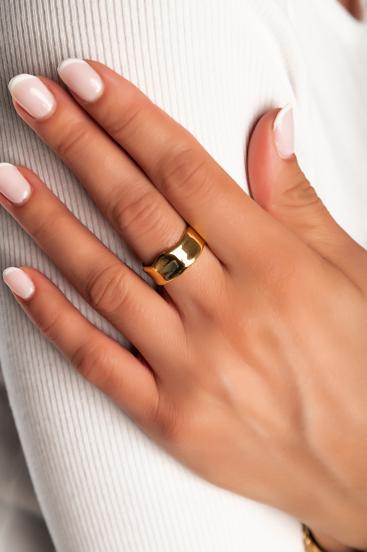 Κομψό δαχτυλίδι, ART555, χρυσό χρώμα