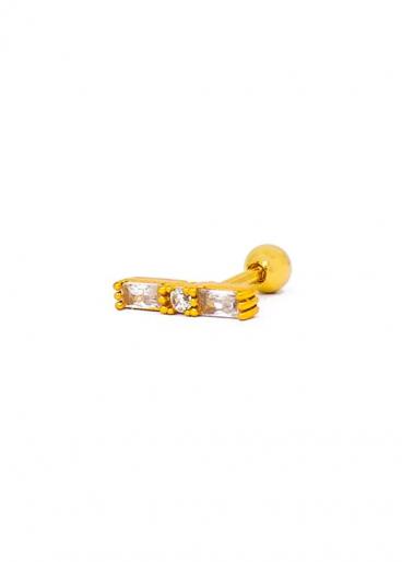 Κομψό μίνι σκουλαρίκι ART980, χρυσό χρώμα