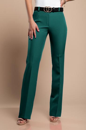 Κομψό μακρύ παντελόνι με ίσια μπατζάκια 4704PANTS, πράσινο