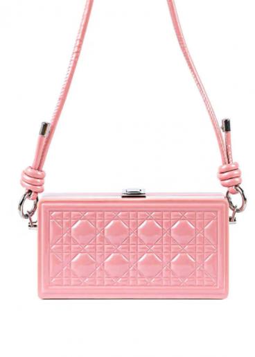 Μικρή ορθογώνια τσάντα, ART813, ανοιχτό ροζ