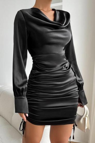 Κομψό μίνι φόρεμα 19234, μαύρο