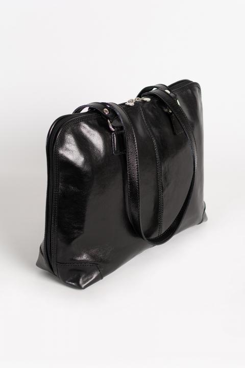Τσάντα από φυσικό δέρμα Hadley, μαύρη