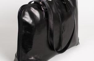Τσάντα από φυσικό δέρμα Hadley, μαύρη