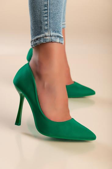 Ψηλοτάκουνα παπούτσια MS18013, πράσινο