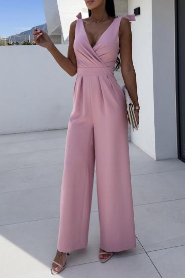Κομψή αμάνικη φόρμα 20370, απαλό ροζ