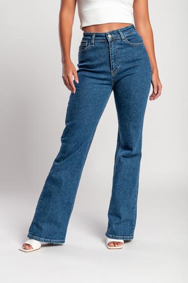 "Luxe jeans" Ψηλόμεσο, σούπερ ελαστικό φαρδύ τζιν
