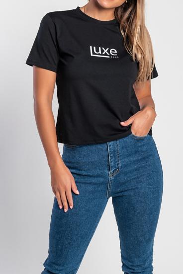 "Luxe-jeans" 40K Μπλούζα από βαμβάκι καρατίων με λογότυπο