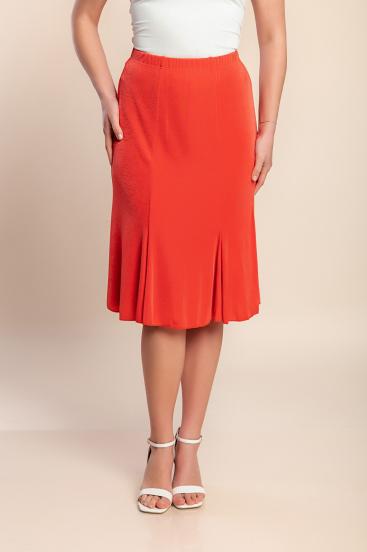 Φούστα plus size, κοραλί