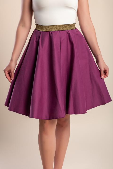 Φούστα από βαμβάκι plus size, μωβ