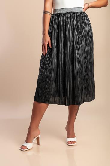 Pleated skirt, black