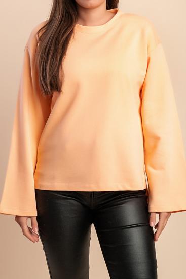 Βαμβακερό μπλουζάκι με τύπωμα, πορτοκαλί