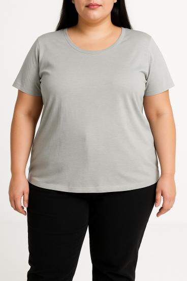 Βαμβακερό T-shirt, γκρι