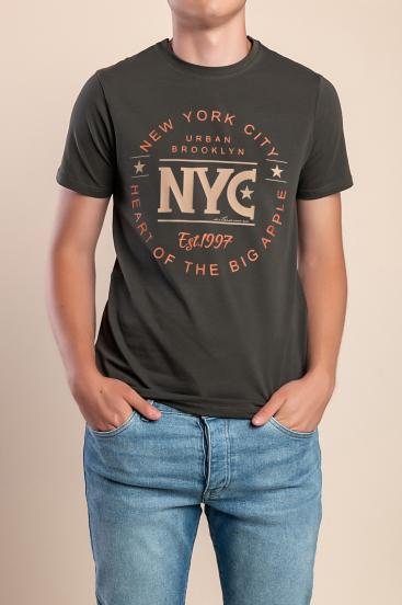 Ανδρικό T-shirt, ελιά