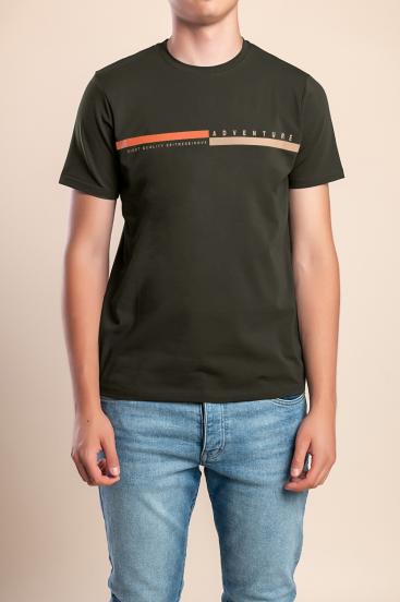 Ανδρικό βαμβακερό T-Shirt, Ελιά