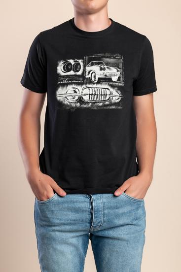 Ανδρικό βαμβακερό T-Shirt, μαύρο