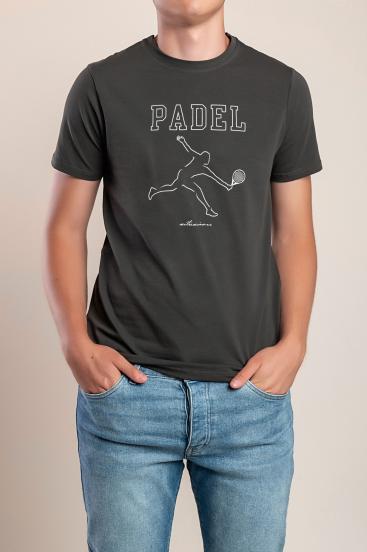 Ανδρικό βαμβακερό t-shirt, γκρι