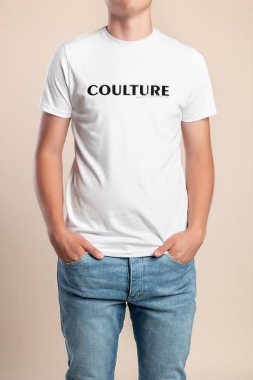 Ανδρικό βαμβακερό t-shirt, λευκό