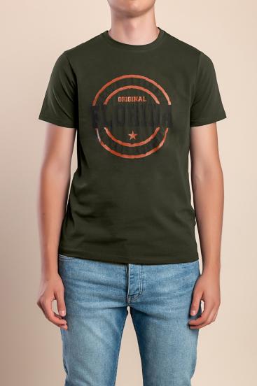 Ανδρικό βαμβακερό T-Shirt, Ελιά