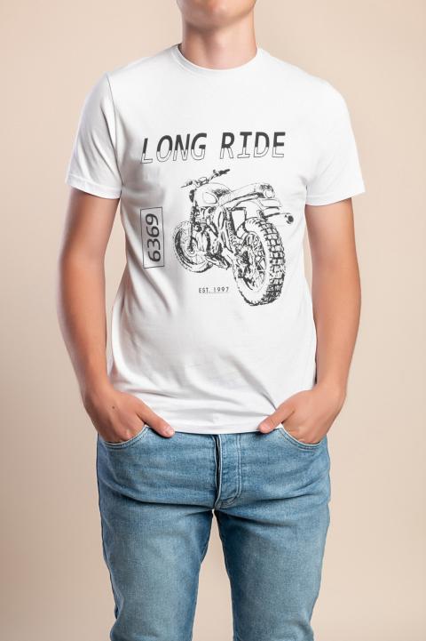 Ανδρικό βαμβακερό T-Shirt, λευκό
