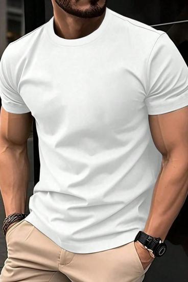Ανδρικό βαμβακερό T-shirt, λευκό