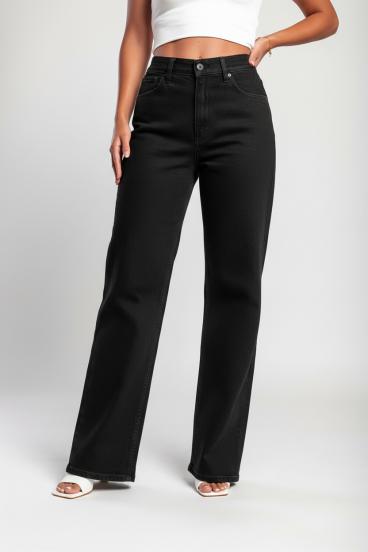 "Luxe Jeans" Τζιν με Υπερ-Ελαστικότητα, Ψηλή Μέση και Φαρδιά Πόδια