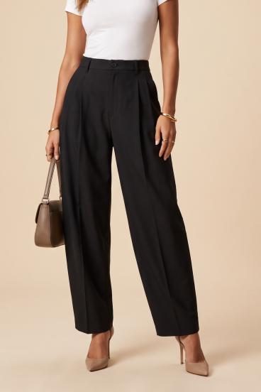 Κομψό Παντελόνι Barrel "Tailored Barrel", Μαύρο
