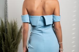 Κομψό μίνι φόρεμα Montaria, γαλάζιο