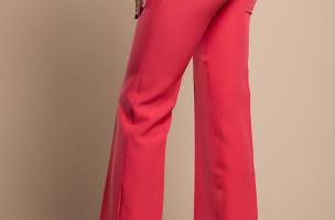 Κομψό μακρύ παντελόνι με ίσιο κόψιμο 4704PANTS, κοραλλί