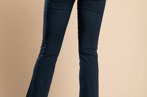 Κομψό μακρύ παντελόνι με παντελόνι καμπάνα Κωδ.31643, σκούρο μπλε