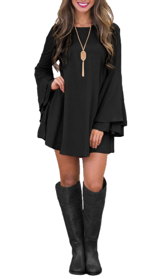 Γυναικείο φόρεμα Rania,  μαύρο
