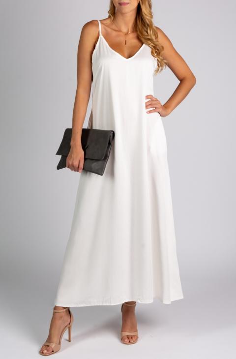 Καλοκαιρινό μάξι φόρεμα Yasmine, λευκό